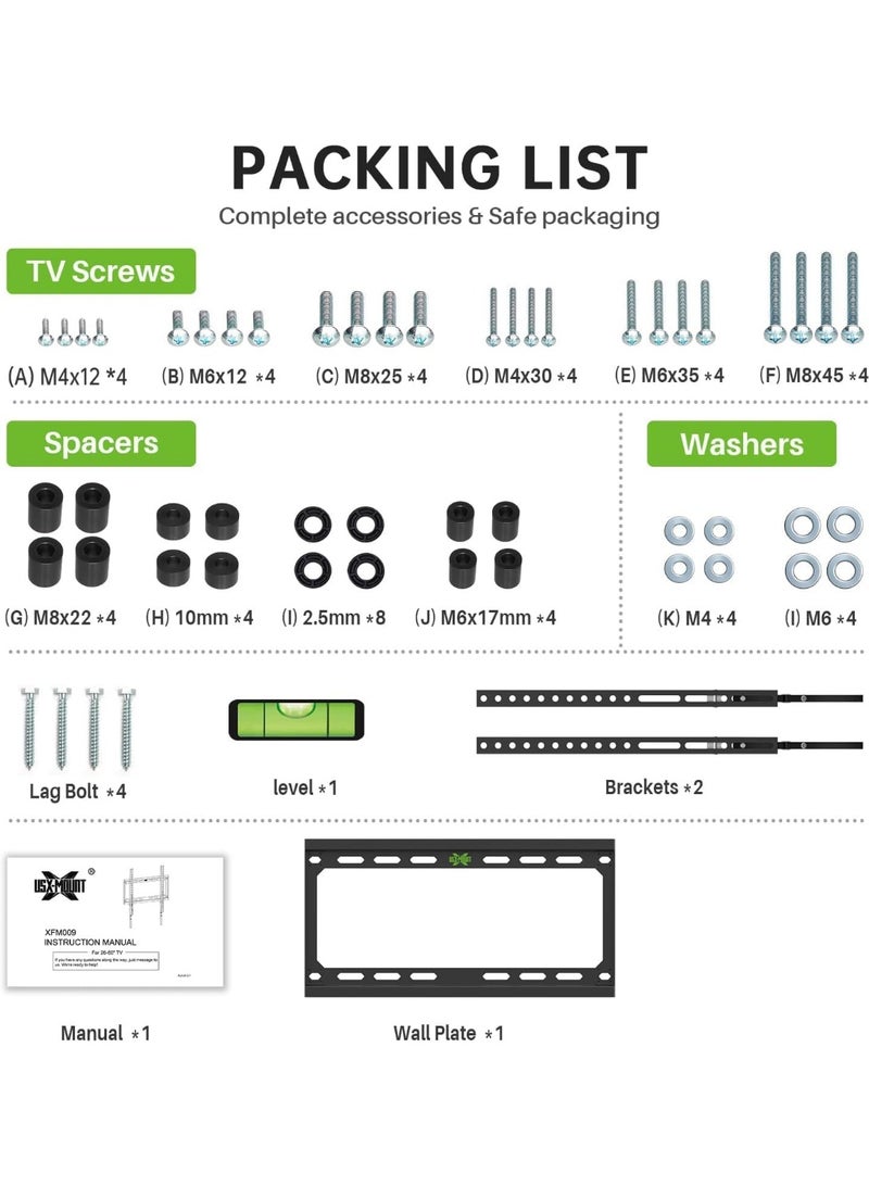 Utopia Wall Mount TV Bracket for 26 to 63 inch TVs - BA-ST02 - Image 3